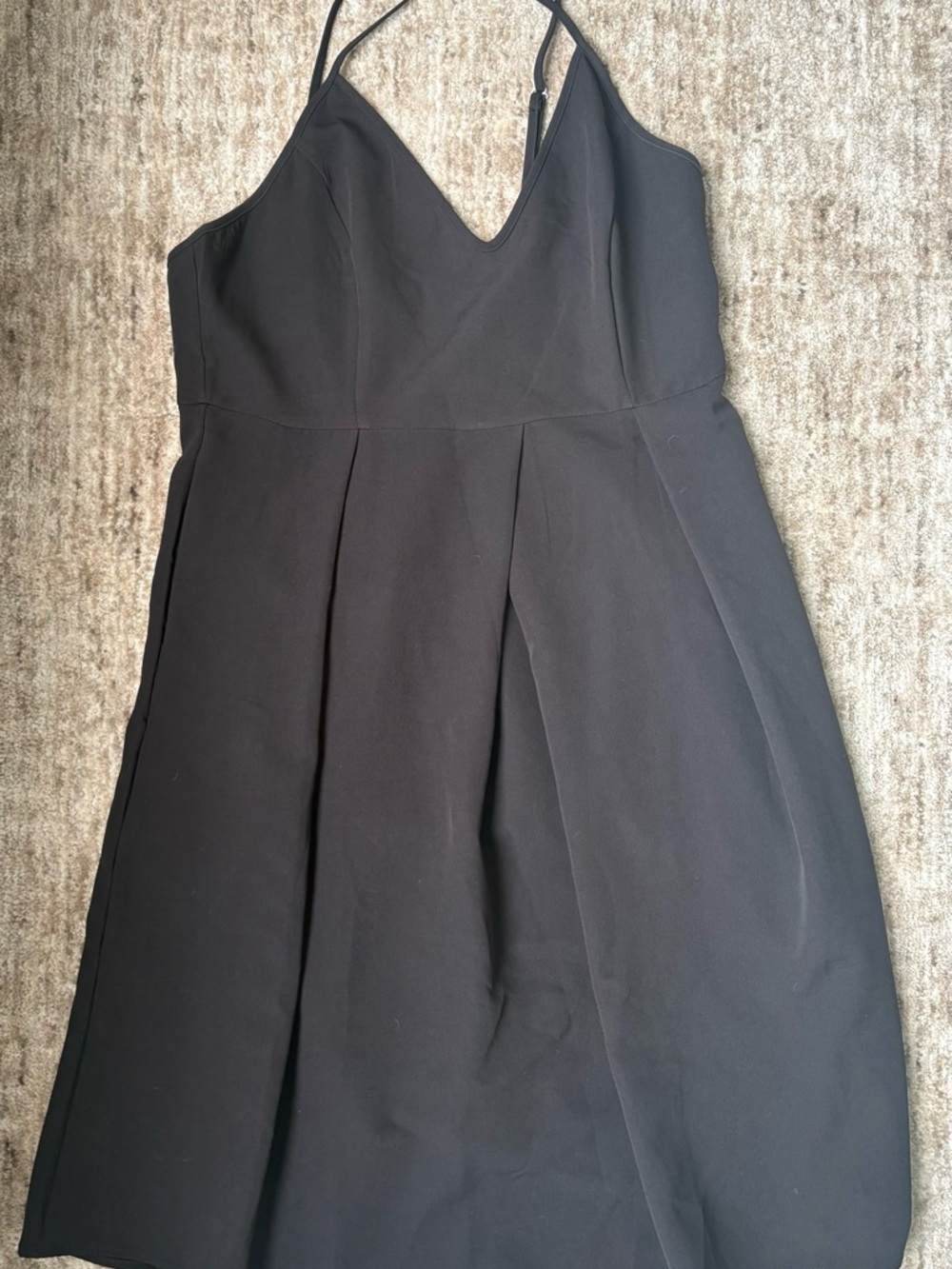 Classic Black V-Neck Spaghetti Strap Dress